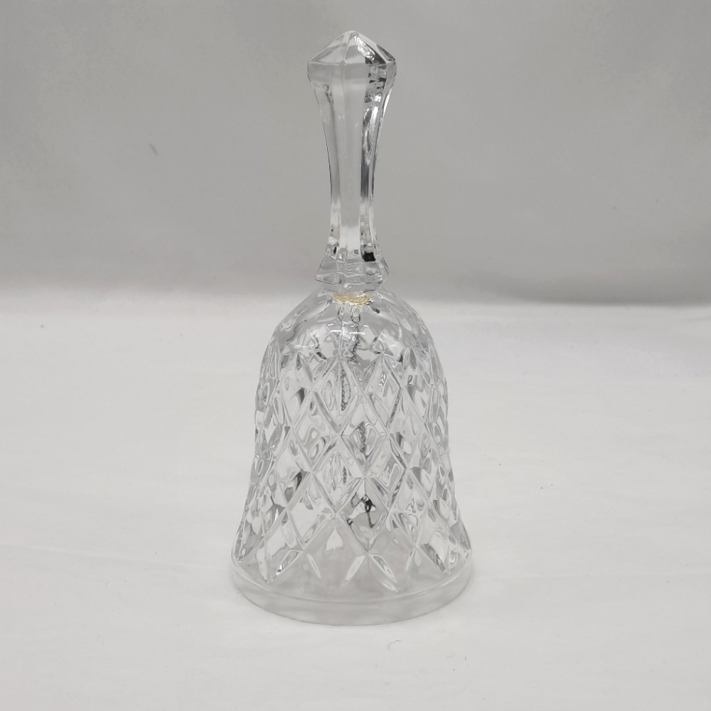 Vintage Crystal Bell Clear Glass Collectible Gift